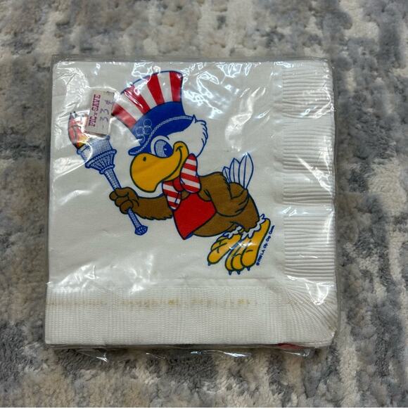 Vintage 1980 Los Angeles L.A. Olympics NOS Paper Napkins 16 3-ply - Picture 1 of 6